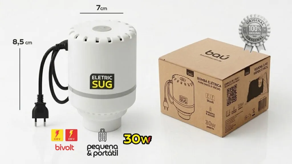 bomba elétrica bivolt saco a vácuo