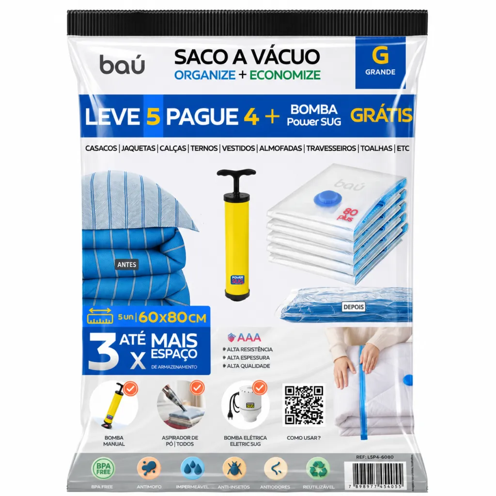 saco a vácuo 60x80